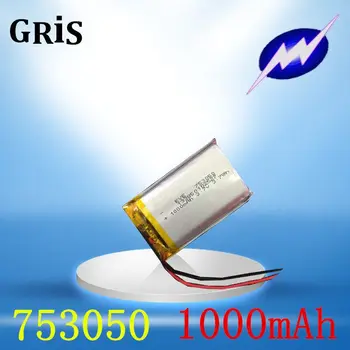 

3.7V polymer lithium battery 1000mAh new A GPS navigator 753050 built-in electric battery products Rechargeable Li-ion Cell