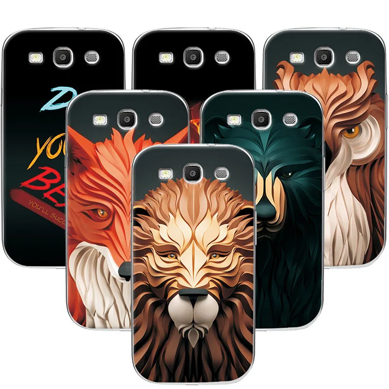 

For Samsung Galaxy S3 SIII Case Attractive Lion fox Painting For Samsung S3 GT-I9300 Neo i9301 Duos i9300i Back Cover Shell Capa