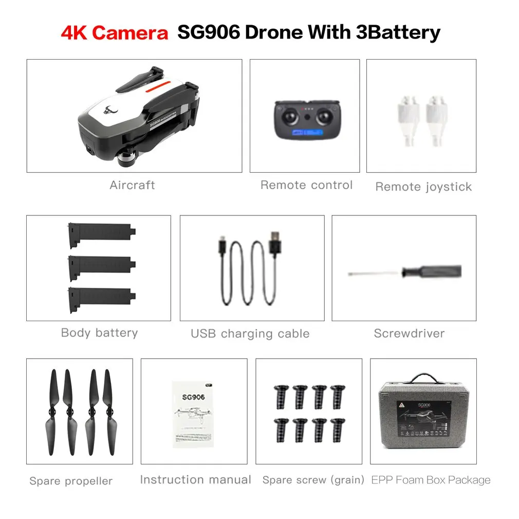 SG906 gps 5G wifi FPV RC Дрон 4 K бесщеточный селфи Дроны с камерой HD RC Квадрокоптер складной Дрон VS Visuo XS816 F11 Дрон - Цвет: 4K 3BAT FB W