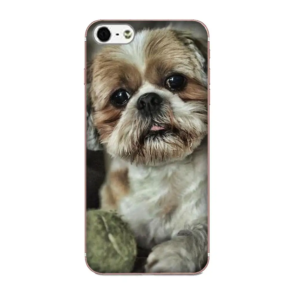 Защитные чехлы из ТПУ для щенков собак Shih Tzu Shitzu Samsung Galaxy Note 5 8 9 S3 S4 S5 S6 S7 S8 S9 S10 mini Edge