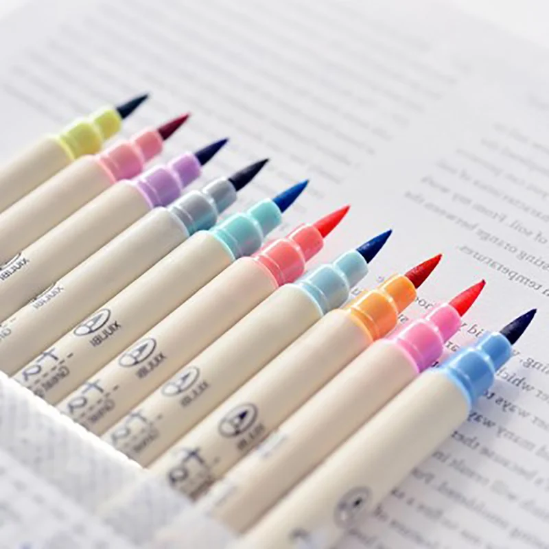 

10pcs/lot Futurecolor Write Brush Pen Colored Marker Pens Set For Calligraphy Drawing Gift Korean Stationery Art Supplies office