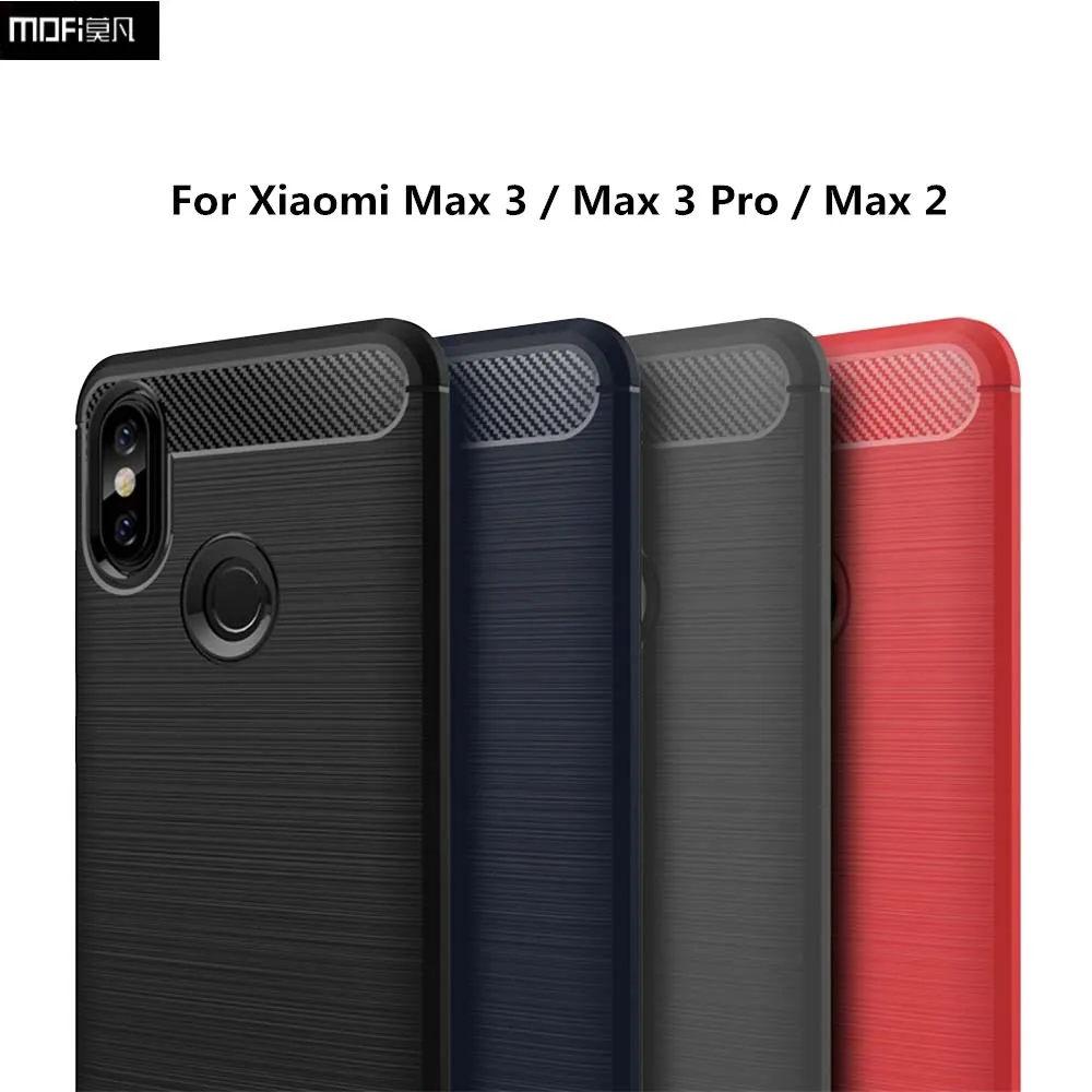 Чехол для Xiaomi Mi Max 3 мягкий чехол MOFI тяжелый ударопрочный углеродный телефона 2 Pro