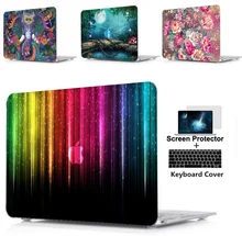 3IN1 laptop Hard Shell Case+Keyboard Cover For Apple Macbook Air 11 13 Pro Retina Touch Bar&ID 12 13 15inch A1990 A1989 A1932