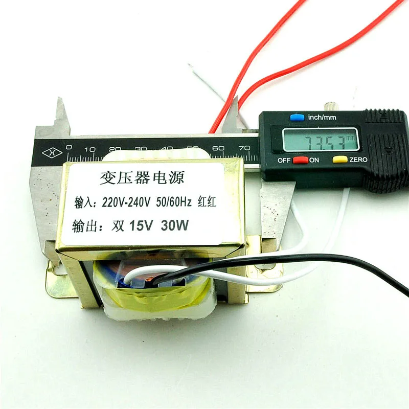 

30W double 15V power transformer Input:220V 50Hz / output:double15V
