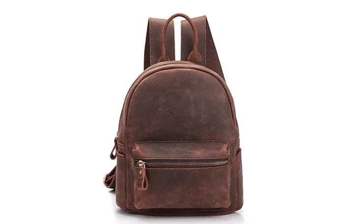 camera bags stylish Vintage mini size women genuine leather cow skin soft backpack school bag camera bags stylish