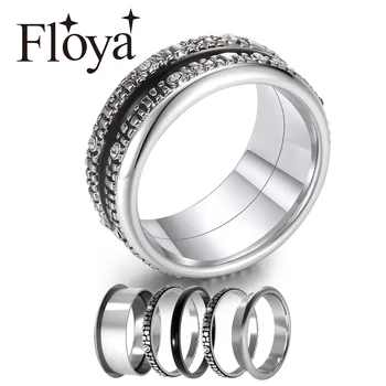 

Floya Black Rings Bijoux Femme Original Stackable Band Ring Various Match Arctic Symphony Collection Ring Jewelry Bague Mujer