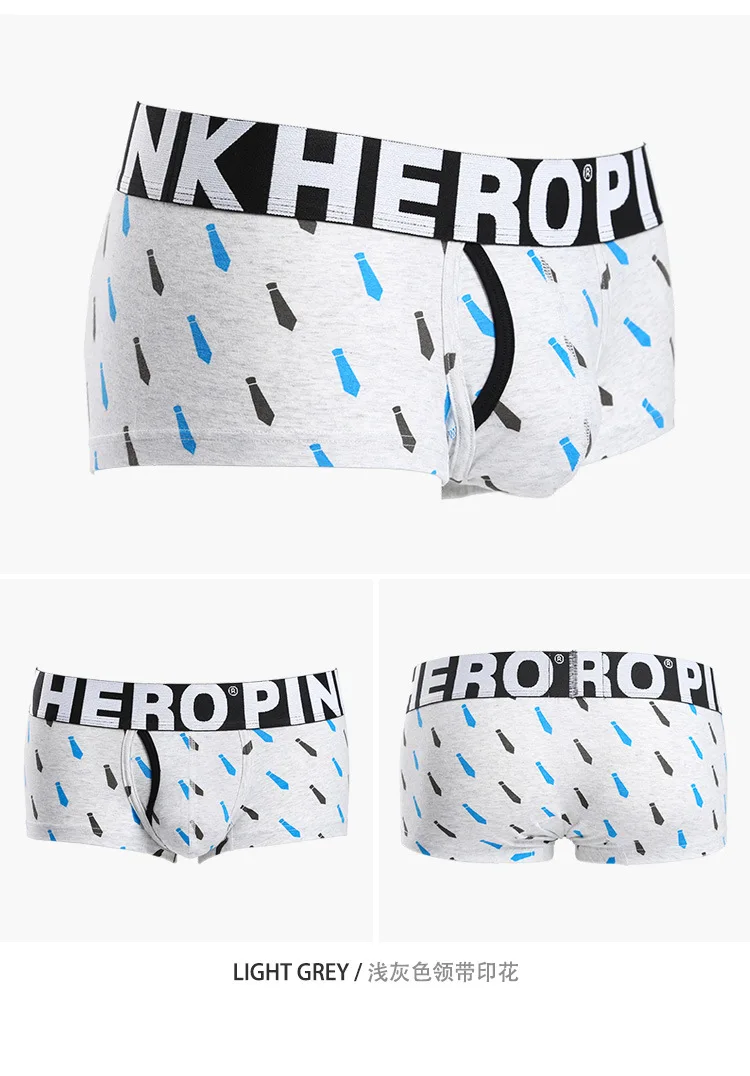 Новое поступление 2019 Брендовое розовое хлопковое нижнее белье Hero модные мужские