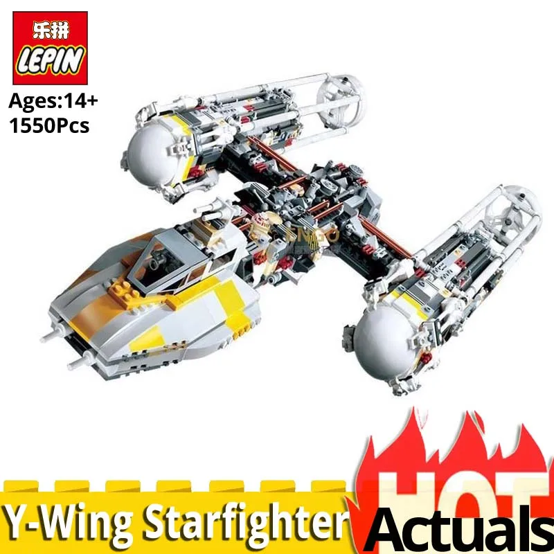 

LEPIN Star Plan 05040 Y-wing Attack Starfig Building Blocks Brick toy for childre Model kit Legoinglys wars 10134 Christmas gift