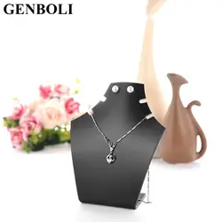 Genboli 2 шт./упак. Jewelry Дисплей черный оргстекло Дисплей Стенд Серьги Цепочки и ожерелья держатель для хранения стенд Цепочки и ожерелья