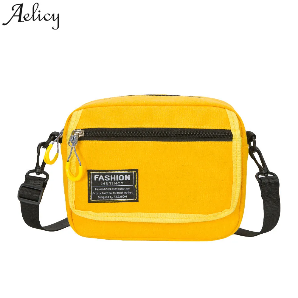 Aelicy girls Shoulder Bag Pure Color Casual Tote Lady Bag Canvas Zipper crossbody bag for women 2019 bolsa feminina dropshipping