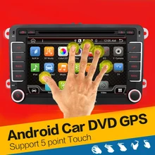 Quad Core Android 6.0 2Din coches reproductor de dvd gps de 7 Pulgadas Para Volkswagen VW Skoda POLO PASSAT B6 CC TIGUAN GOLF 5 Fabia Wifi Cam 1080