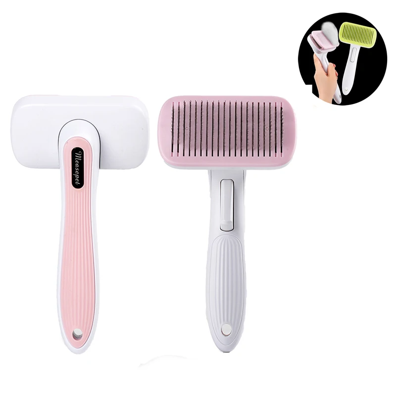 

4 Color Dog Hair Comb Brush Remover Automatic Pet Dog Grooming Tool Puppy Dogs Brush Cat Hair Grooming Tools Pet Supplies