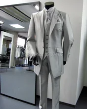 2016 Fashion men Suits New Dress suit Silver tuxedo Gentleman Wedding Prom Groom Tuxedos For men Free shipping hot salmg