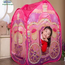 Akitoo 114 95*95*105 см, детские палатки, игровой домик, принцесса, коляска, тема для помещений и улицы, игрушки для пикника, подарок на день рождения