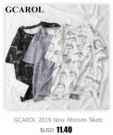 GCAROL 2019 Весна летние резинка на талии ретро старые брюки длиной до щиколотки первая любовь свободные винтажные прямые брюки плюс размер 25-32
