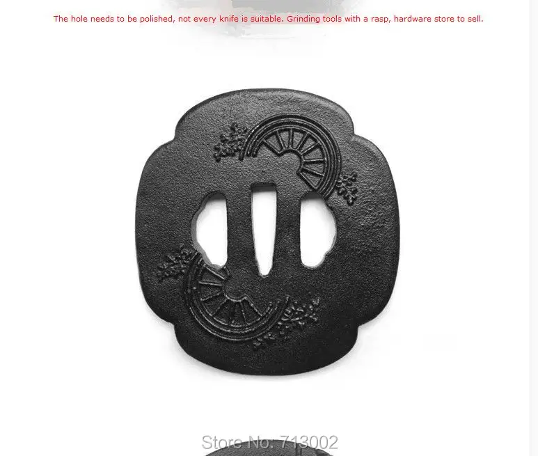 Ручная кованая TSUBA для японская катана Железный Tsuba фитинг самурайский меч продолговатый