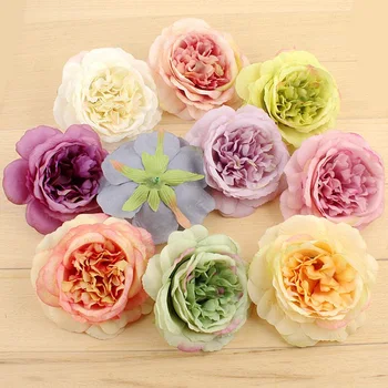 

Artificial Silk Peony Rose Flowers Head DIY Road Led Backdrop Flower Wall Home Wedding Party Holiday Ornament Craft 25pcs