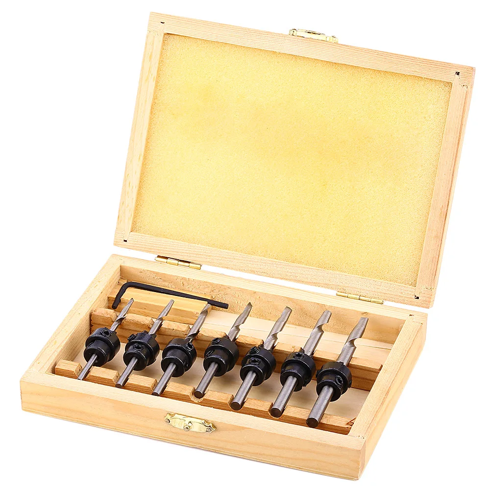7pcs 3.18MM 5.56MM Drill Bit Reamer DIY Woodworking Tool Adjustable