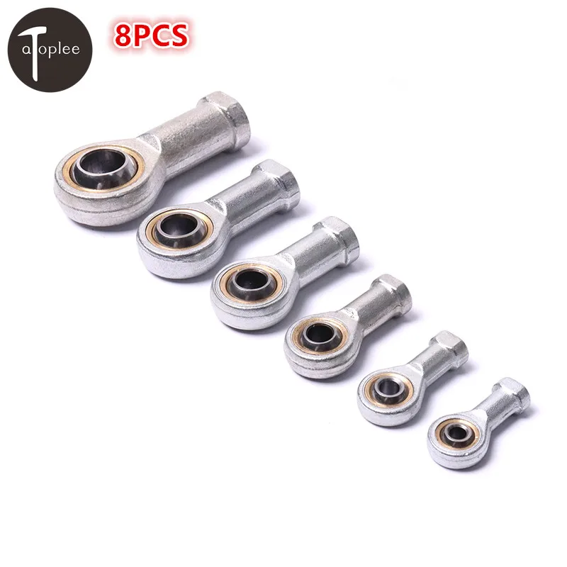 

Atoplee 8PCS Female Fish Eye Rod End Joint Bearing M5 M6 M8 M10 M12 M16 Left Internal Thread Machinery Ball Bearing