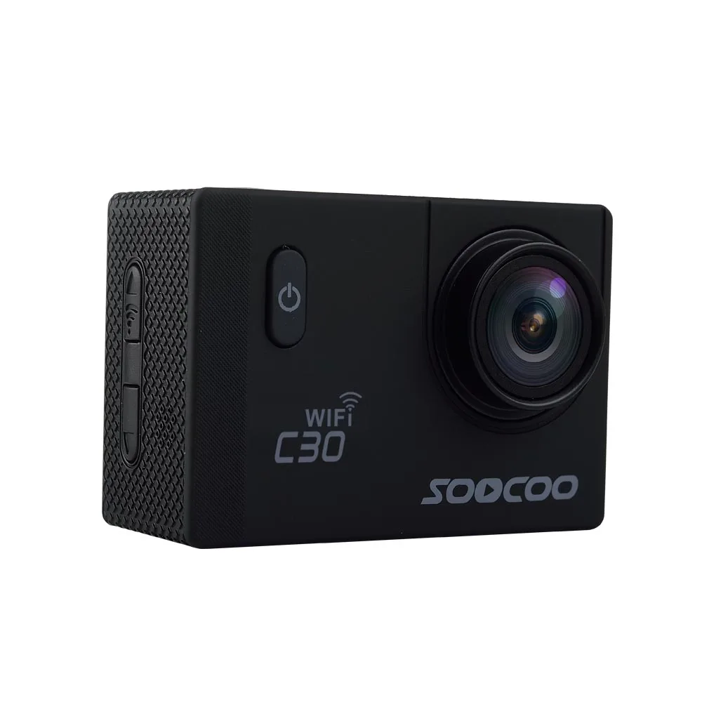SOOCOO C30/C30R Спортивная Экшн-камера Wi-Fi 4 K гироскоп регулируемые углы обзора 170 градусов NTK96660 30 м водонепроницаемый - Цвет: Черный