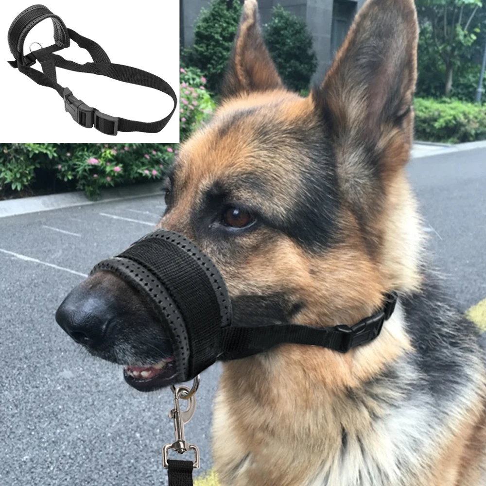 Adjustable Mesh Breathable Soft Padded Pet Head Collar Anti Bark Bite