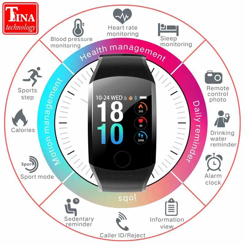 

Newest Q11 Smart Watch Waterproof Fitness Tracker Heart Rate Monitor Blood pressure Smart Bracelet photography Stopwatch