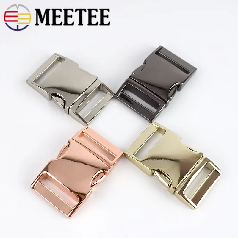 

Meetee 2pcs Metal Curved Side Release Buckle for 25mm Webbing Strap Backpack Bag Luggage Hook Belt Buckle DIY Accessories AP518