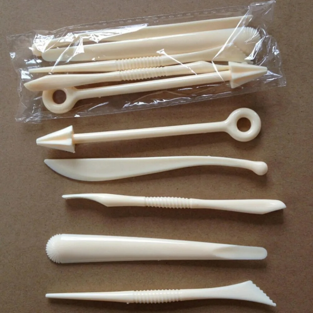 

5pcs/set Clay Tools Polyform Sculpey Oven Bake Plastic Tools Set For Shaping Children Polymer Clay Tools Kid Christmas Halloween