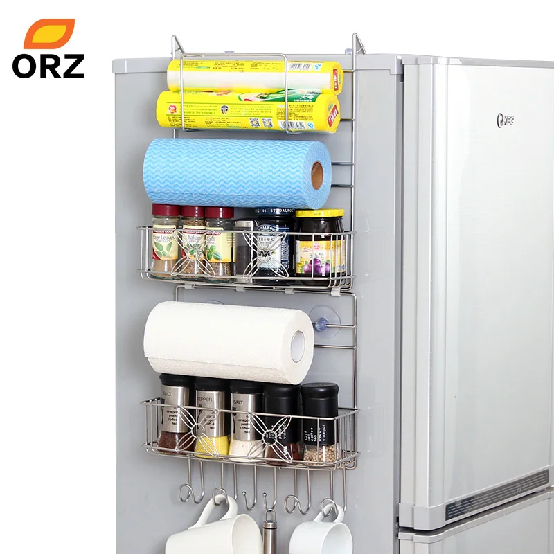  ORZ Refrigerator Rack Side Shelf Sidewall Holder Multipurpose Spice Space Crack Storage Estante Fri - 32794835326