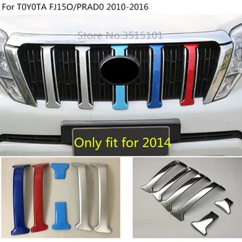 

Car body protection trim Front up racing Grid Grill Grille frame For Toyota FJ150 / Prado 2010 2011 2012 2013 2014 2015 2016
