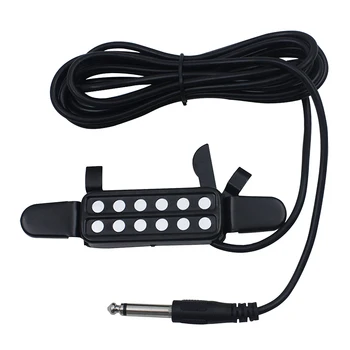 

12 Hole Guitar Sound Hole Pickup Metal Sound Transducer Amplifier for Acoustic Classical Folk Guitar