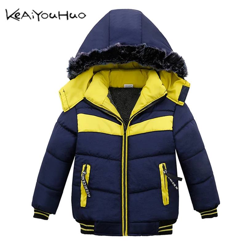 

2018 Winter Warm Jackets For Baby Boy Clothes Children's Warm Jackets 1- 4 Y Boy Coat Kids Sports Hooded Outerwear 3 Colors