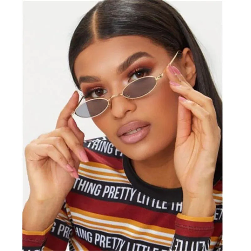 

2019 New Fashion vintage oval Sunglasses fending brand red yellow purple transparent SunGlasses women men oculos de sol feminino