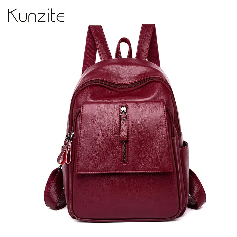 

2019 Casual Female Leather Backpack High Quality Women Backpack for Teenage Girls School Shoulder Bag Travel Mochilas Sac A Dos