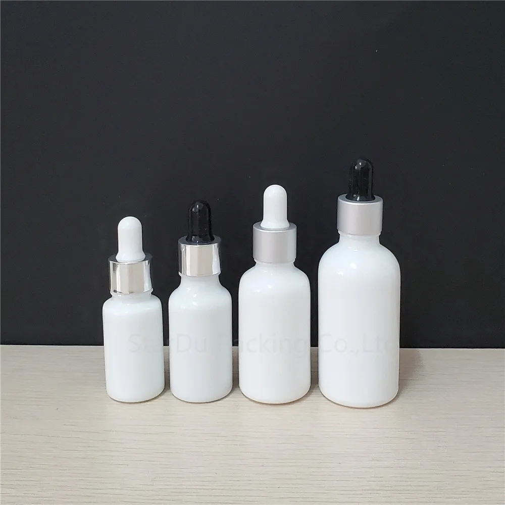 

10ml/15ml/20ml White Glass Bottle For Essential Oil Glass Dropper 30ML/50ml/100ml Essence Empty Bottles