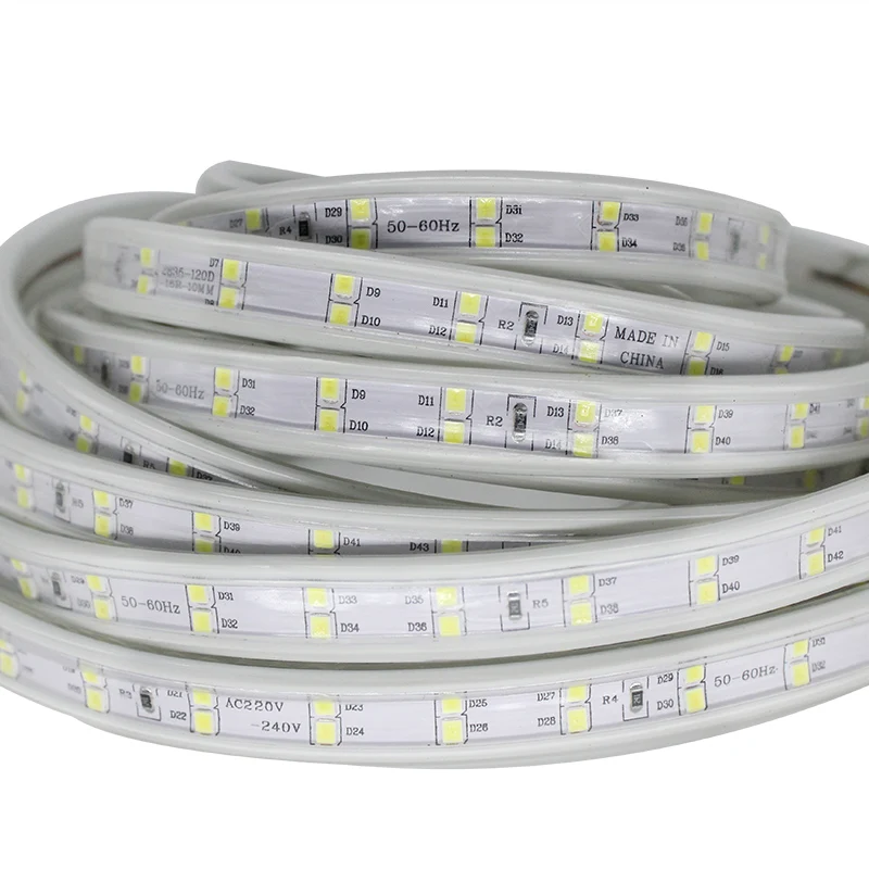 LAIMAIK SMD2835 AC220V Водонепроницаемый светодиодная лента IP68 светодиодный ленты 120 s/М