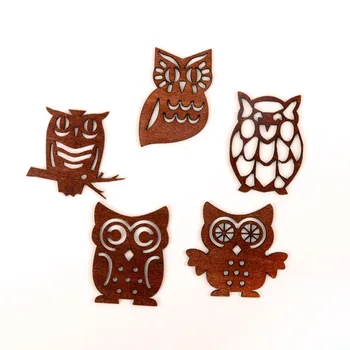 

Cute Owl Pattern Wooden Scrapbooking Paitning Collection Craft Handmade DIY Accessory Home Decoration DIY 38-45mm 10pcs