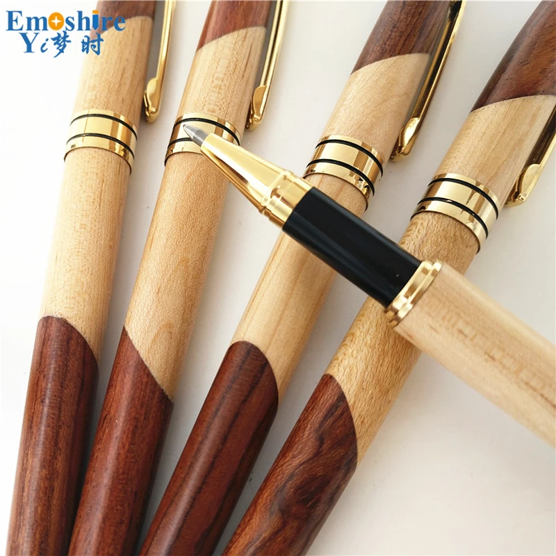 Emoshire Factory direct flower pear mahogany wood signature pen red wood pen Yiwu stationery wholesale custom (13)