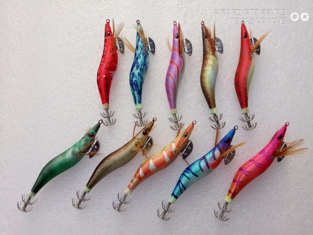 

MR OCTOPUS 220569728419943 20pcs fishing lure,squid jig.squid hook,glow indark 3.0# ,11.5cm 15g1--10#