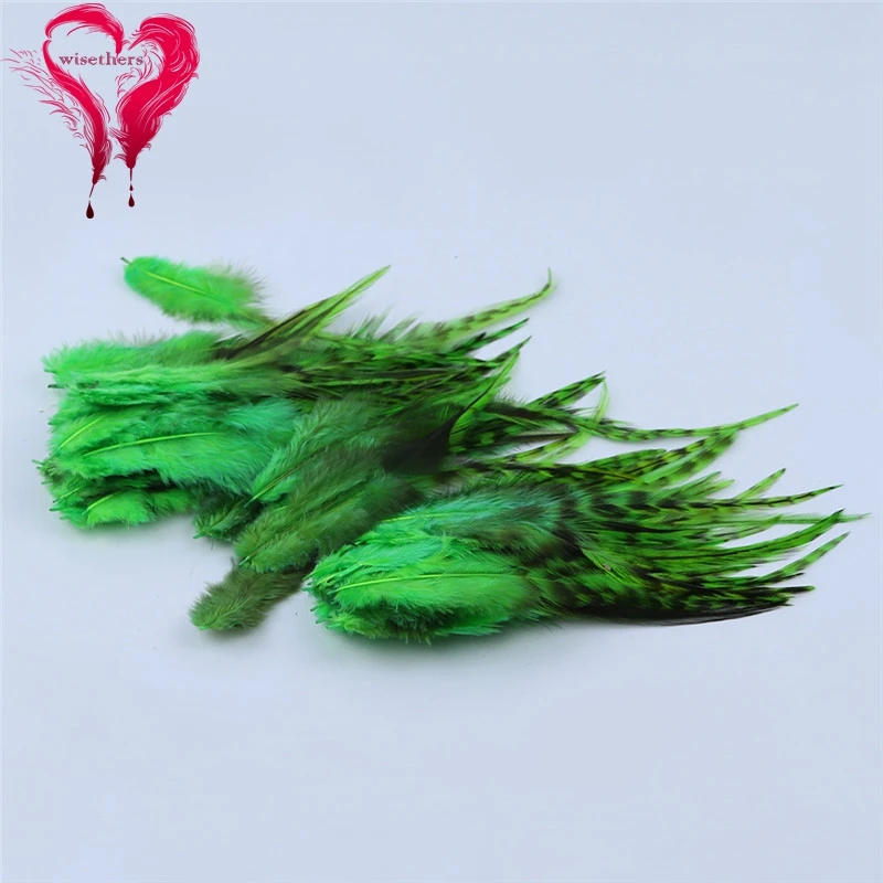 2 green qinghuajian rooster saddle feather 4