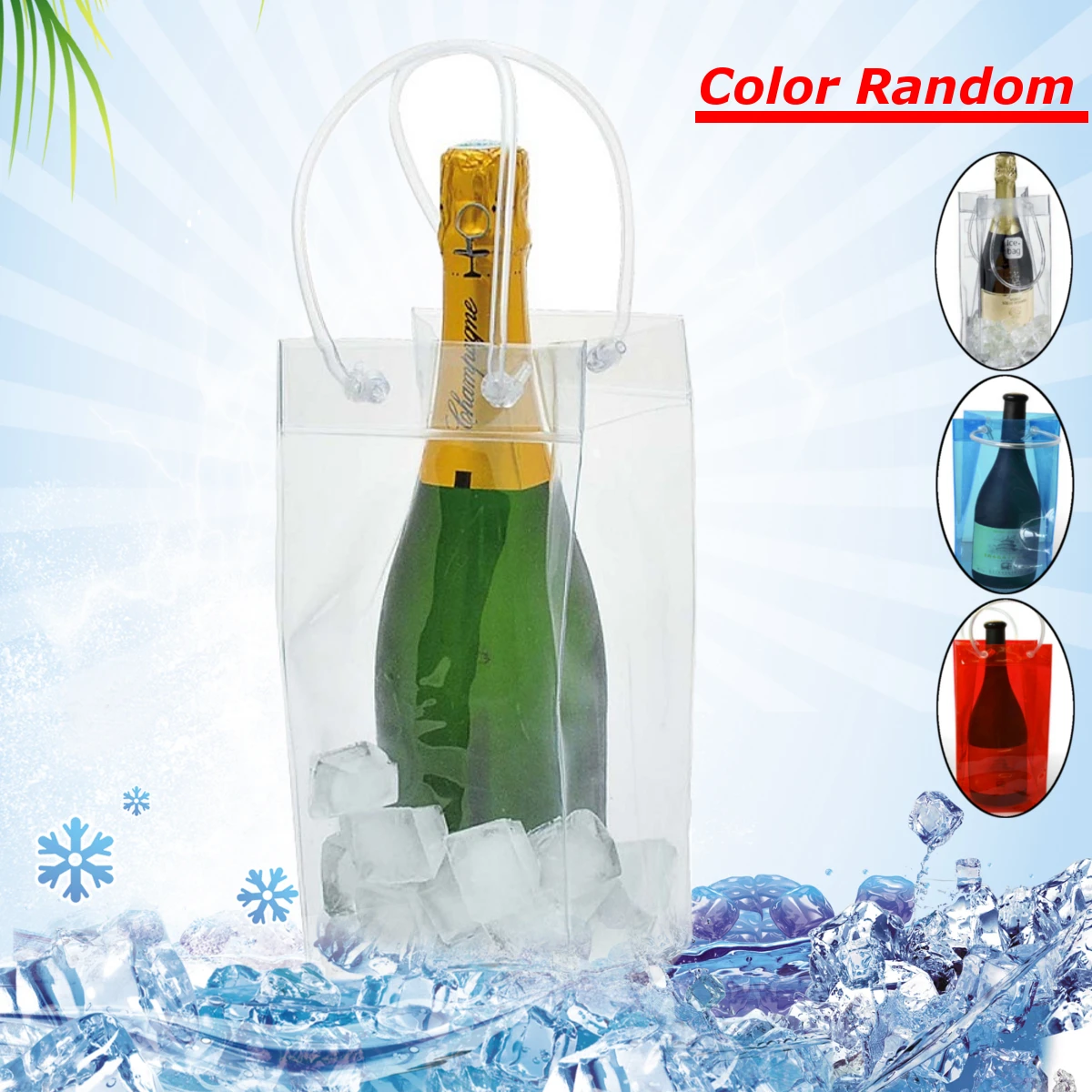 PVC Wine Beer Champagne Drink Cooler Chiller Drink Pouch Wine Bottle