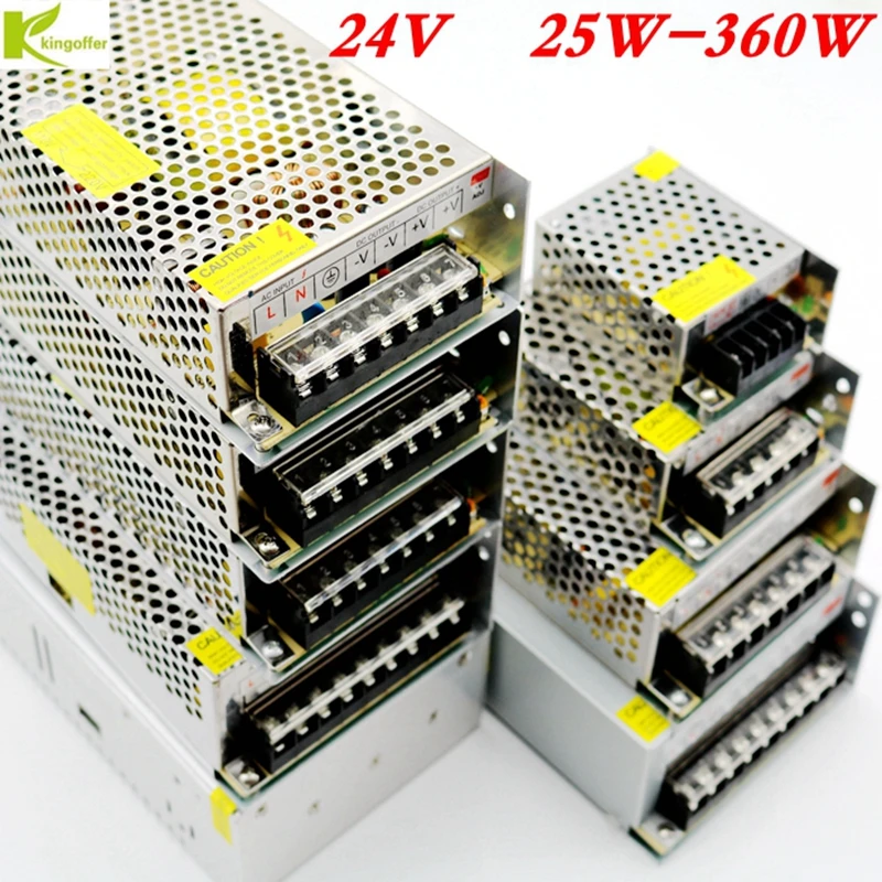

Kingoffer Switch Power Supply DC24V-1A/2A/3A/5A/6.5A/8.5A/10A/15A LED Power Adapter Transformer For Led Single Color RGB Strip