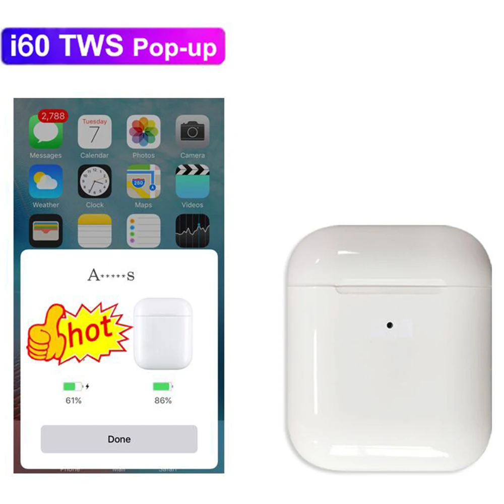 

i60 TWS i50 tws headsets PK w1 chip Bluetooth 5.0 Touch control Wireless Earphone PK i15 i10 i21 i13 i40 i30 i20 i30 i500 LK TE9
