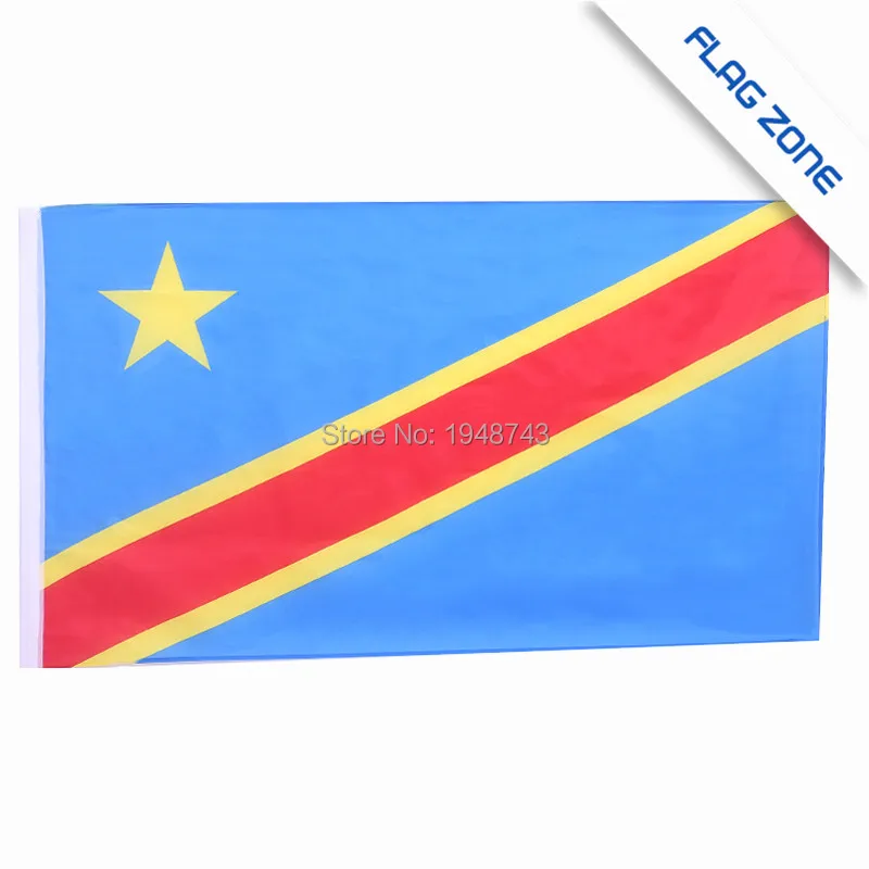 В Флаг Конго 3ft x 5ft 150x90 см Высокое качество подвесной флаг