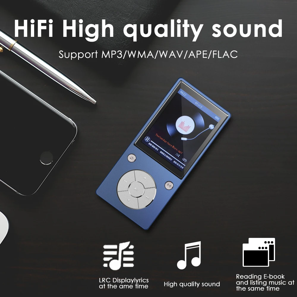 Bluetooth 8G/16G MP3-плеер с 2,4 дюймовым экраном музыкальный плеер с FM электронной книгой часы данные видео микрофон динамик Спорт Walkman, sd-карта