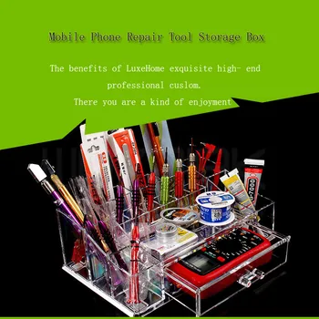 

Mobile Phone Repair Tool Storage Box Toolbox Plastic Tool Boxes Electronic Screwdriver Tweezers Work-box