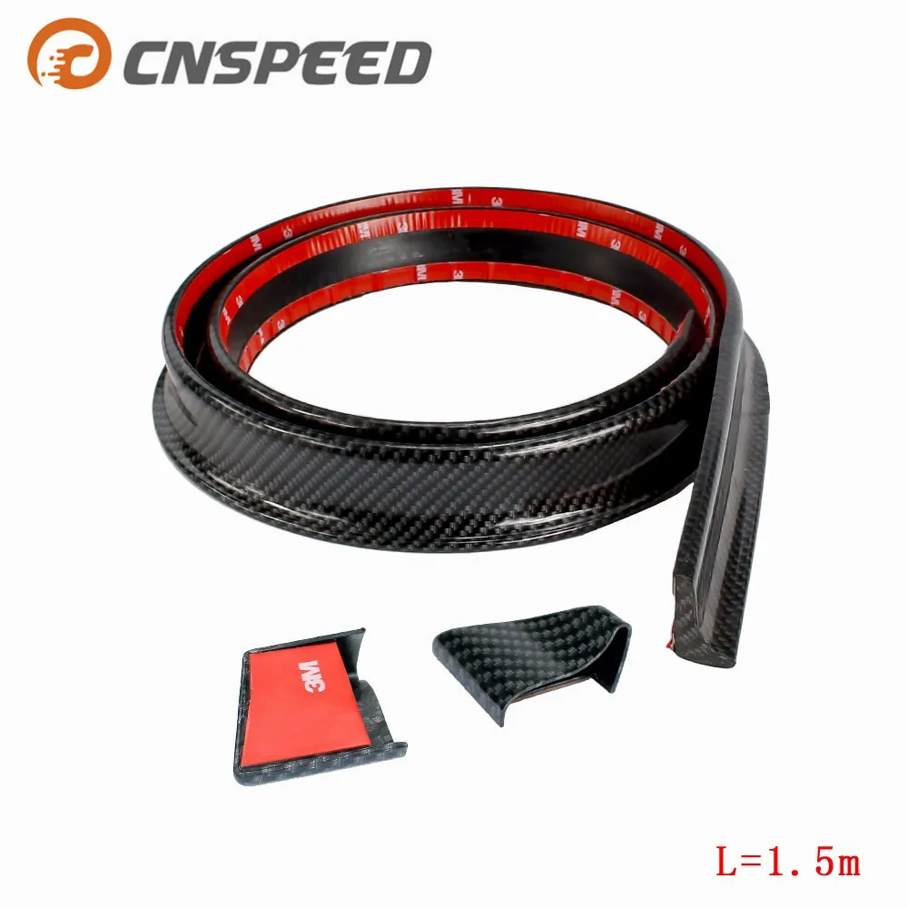 

Free shipping CNSPEED Universal Carbon Fiber Car Rear Automotive Spoilers Carbon Spoiler length 1.5m for Honda BMW Audi YC100867
