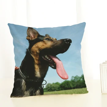 

New puppy series of cotton and linen pillowcase office home bedroom factory direct