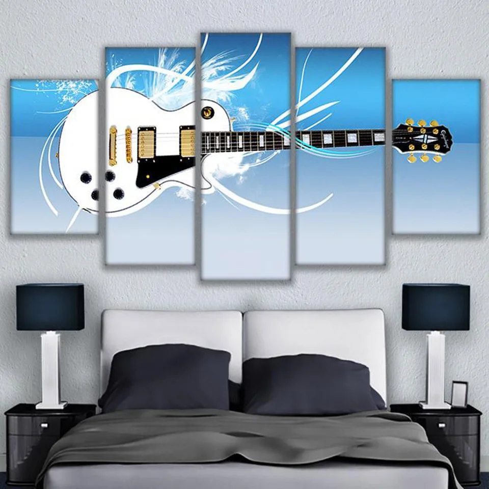 Immagine Grande Dipinto Su Tela Quadro 5 Pannello modulare Strumento