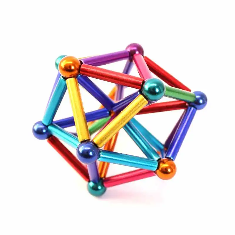 

Yingelon 27PCS Steel Balls/36PCS Magnetic Sticks Neodymium Puzzle Magic Neo Cube DIY Bar Blocks Toys 3D Magico Cubo Dropshipping